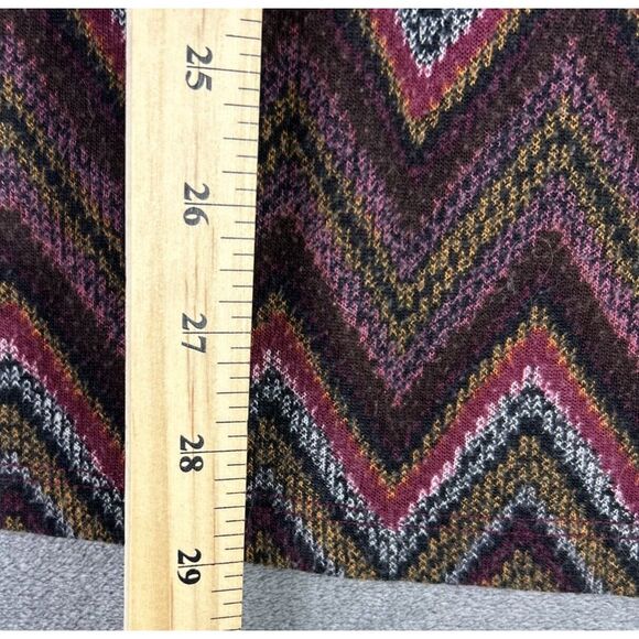 Rebecca Malone Women's XL Knit Blouse Zig Zag Pink Red Brown Boho Colorful - Picture 6 of 7